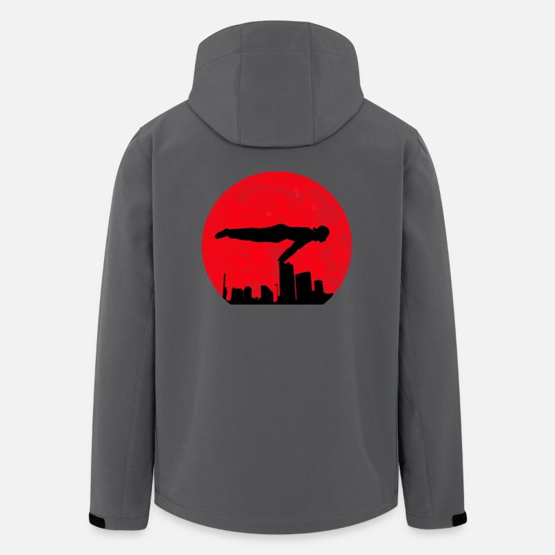 Red Moon Calisthenics - Recycelte Männer Softshell-Jacke von Stanley/Stella - Anthrazit