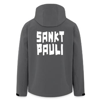 SANKT PAULI - Recycelte Männer Softshell-Jacke von Stanley/Stella - Anthrazit - Hinten - AI Model Male 185 light (185cm)