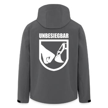 Baggerfahrer - Recycelte Männer Softshell-Jacke von Stanley/Stella - Anthrazit - Hinten - AI Model Male 185 light (185cm)