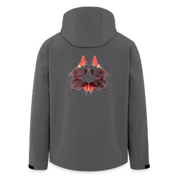 Rorschach Tafel 2/10 - Recycelte Männer Softshell-Jacke von Stanley/Stella - Anthrazit - Hinten - AI Model Male 185 light (185cm)