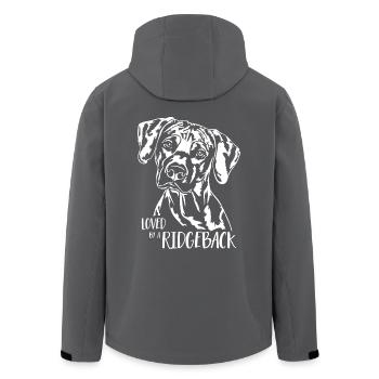Loved by a Ridgeback Hunde Rhodesian Ridgeback - Recycelte Männer Softshell-Jacke von Stanley/Stella - Anthrazit - Hinten - AI Model Male 185 light (185cm)