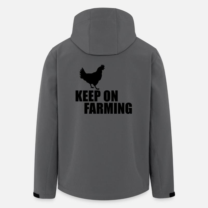 keep on farming 20 - Men’s Recycled Softshell Jacket by Stanley/Stella - anthracite