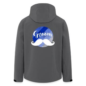 Groom - Recycelte Männer Softshell-Jacke von Stanley/Stella - Anthrazit - Hinten - AI Model Male 185 light (185cm)