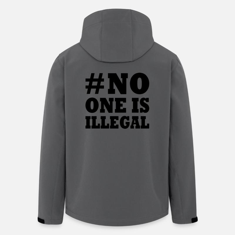 no one is illegal - Men’s Recycled Softshell Jacket by Stanley/Stella - anthracite