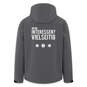 Rollenspiel ist mein Hobby - Recycelte Männer Softshell-Jacke von Stanley/Stella - Anthrazit - Hinten - AI Model Male 185 light (185cm)