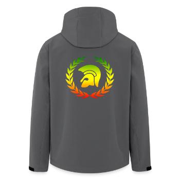 Trojan Reggae Lorbeer - Recycelte Männer Softshell-Jacke von Stanley/Stella - Anthrazit - Hinten - AI Model Male 185 light (185cm)