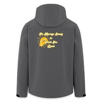 Immer Sonnig Lustig Offensiv Kawaii Süße Sonne - Recycelte Männer Softshell-Jacke von Stanley/Stella - Anthrazit - Hinten - AI Model Male 185 light (185cm)
