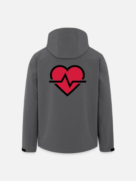 Heartbeat pulse - Men’s Recycled Softshell Jacket by Stanley/Stella - anthracite