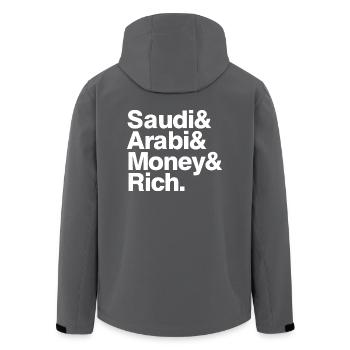 Saudi Arabi Money Rich - Recycelte Männer Softshell-Jacke von Stanley/Stella - Anthrazit - Hinten - AI Model Male 185 light (185cm)