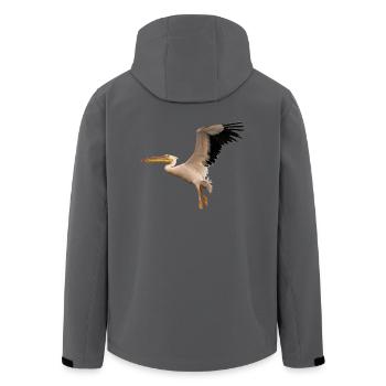 pelican pelikanbird vogel1 - Recycelte Männer Softshell-Jacke von Stanley/Stella - Anthrazit - Hinten - AI Model Male 185 light (185cm)