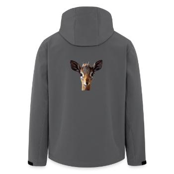 Antilope, Dik - Recycelte Männer Softshell-Jacke von Stanley/Stella - Anthrazit - Hinten - AI Model Male 185 light (185cm)