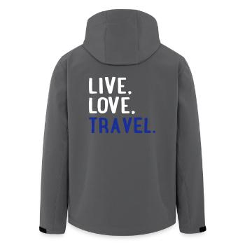 Reisen - Recycelte Männer Softshell-Jacke von Stanley/Stella - Anthrazit - Hinten - AI Model Male 185 light (185cm)