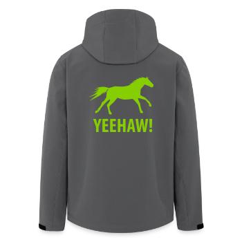 Yeehaw Wildpferd Pferd - Recycelte Männer Softshell-Jacke von Stanley/Stella - Anthrazit - Hinten - AI Model Male 185 light (185cm)
