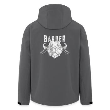 Barber Shop Barbiere Barbier shirt Geschenk Bart - Recycelte Männer Softshell-Jacke von Stanley/Stella - Anthrazit - Hinten - AI Model Male 185 light (185cm)