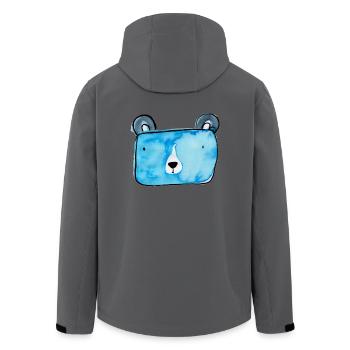 Bärli - Recycelte Männer Softshell-Jacke von Stanley/Stella - Anthrazit - Hinten - AI Model Male 185 light (185cm)