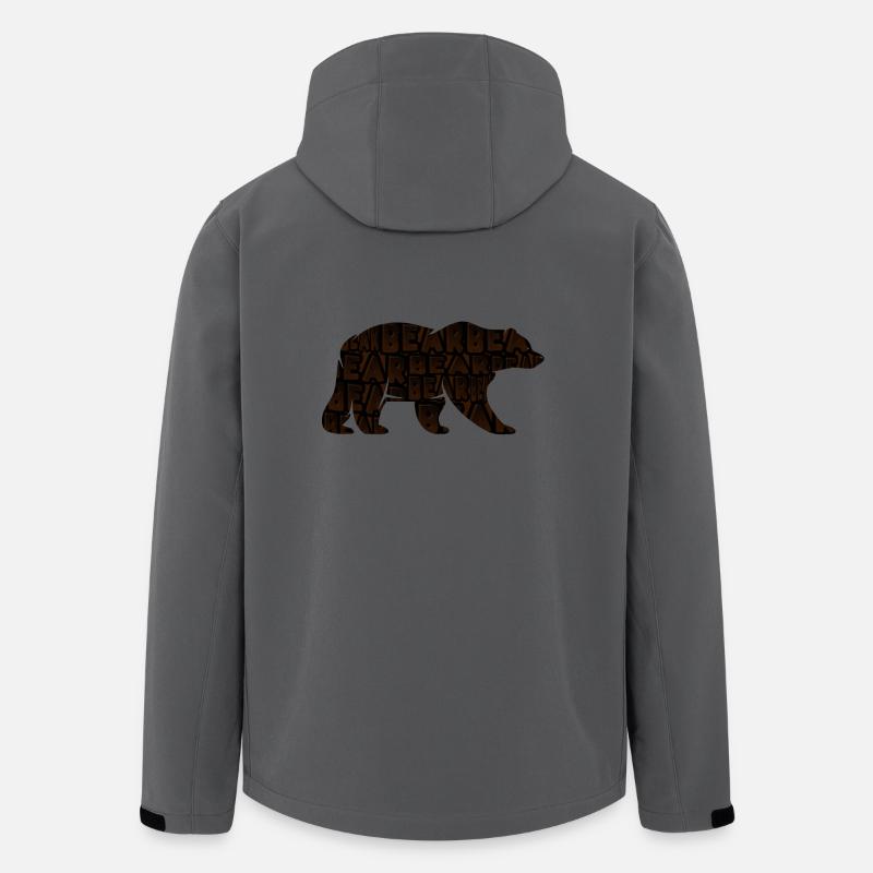 Strong brown bear - Men’s Recycled Softshell Jacket by Stanley/Stella - anthracite