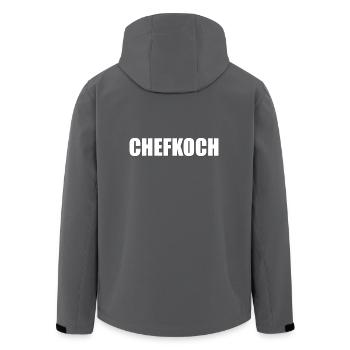 Koch Essen Chefkoch kochen restaurant - Recycelte Männer Softshell-Jacke von Stanley/Stella - Anthrazit - Hinten - AI Model Male 185 light (185cm)