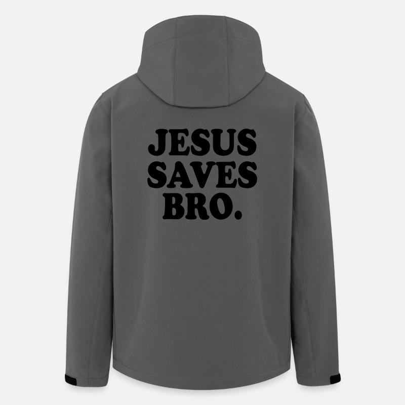 Jesus saves bro - Men’s Recycled Softshell Jacket by Stanley/Stella - anthracite