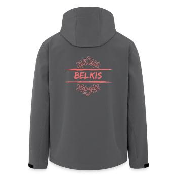 Geschenk für Belkis - Recycelte Männer Softshell-Jacke von Stanley/Stella - Anthrazit - Hinten - AI Model Male 185 light (185cm)