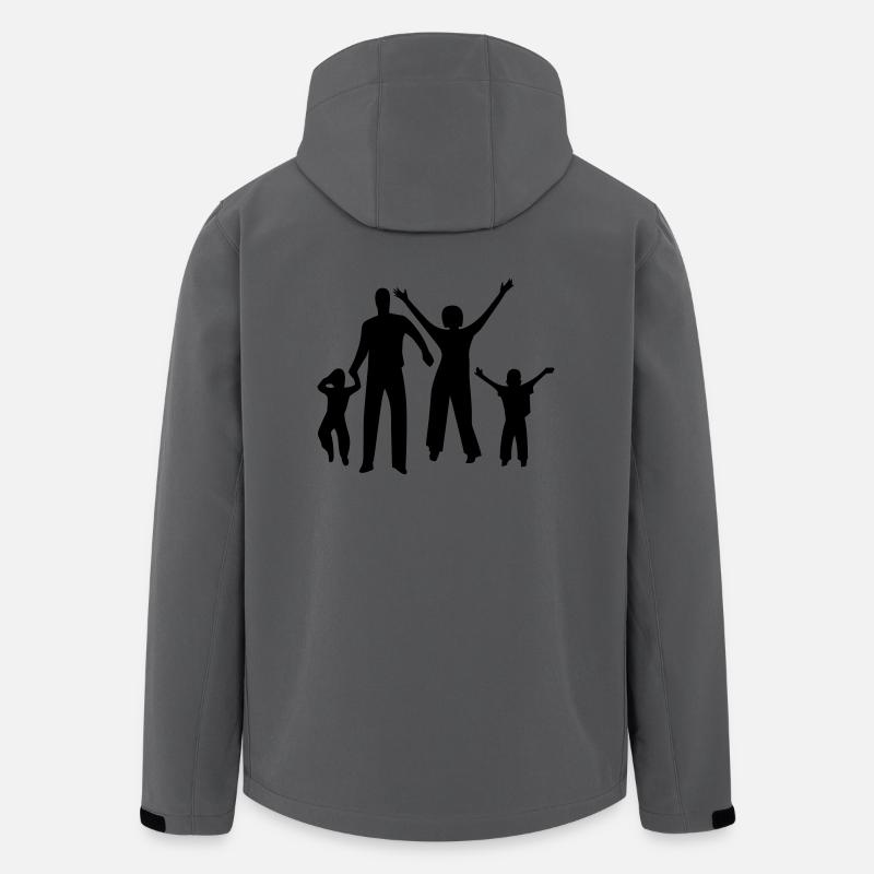Familienmensch - Recycelte Männer Softshell-Jacke von Stanley/Stella - Anthrazit