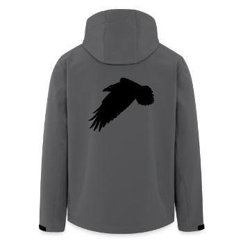Schwarzer Rabe - Recycelte Männer Softshell-Jacke von Stanley/Stella - Anthrazit - Hinten - AI Model Male 185 light (185cm)