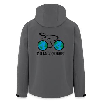 Fahrrad - Recycelte Männer Softshell-Jacke von Stanley/Stella - Anthrazit - Hinten - AI Model Male 185 light (185cm)