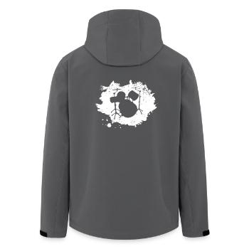 Drums - Recycelte Männer Softshell-Jacke von Stanley/Stella - Anthrazit - Hinten - AI Model Male 185 light (185cm)