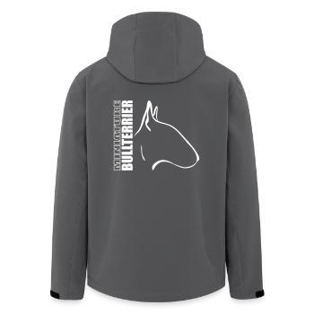 MINIATURE BULLTERRIER PROFIL - Recycelte Männer Softshell-Jacke von Stanley/Stella - Anthrazit - Hinten - AI Model Male 185 light (185cm)