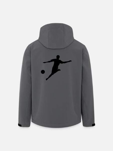 Fußballer Silhouette Fussball Shirt Geschenk - Recycelte Männer Softshell-Jacke von Stanley/Stella - Anthrazit