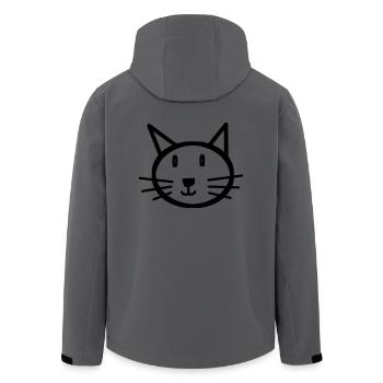 Cat Cats face Gift Gift idea - Men’s Recycled Softshell Jacket by Stanley/Stella - anthracite - Back - AI Model Male 185 light (185cm)