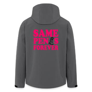 Same penis forever - Recycelte Männer Softshell-Jacke von Stanley/Stella - Anthrazit - Hinten - AI Model Male 185 light (185cm)