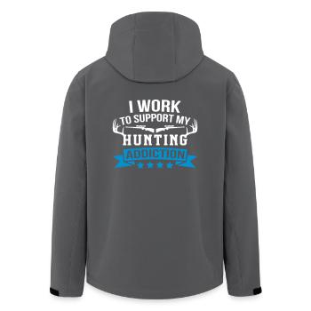 Support My Hunting - Recycelte Männer Softshell-Jacke von Stanley/Stella - Anthrazit - Hinten - AI Model Male 185 light (185cm)