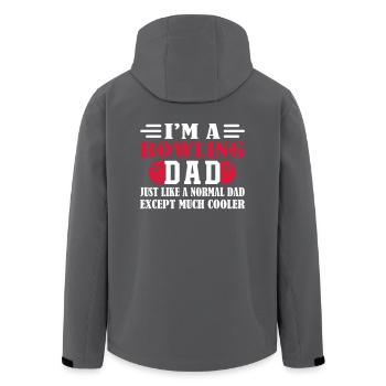 Bowling Dad - Recycelte Männer Softshell-Jacke von Stanley/Stella - Anthrazit - Hinten - AI Model Male 185 light (185cm)