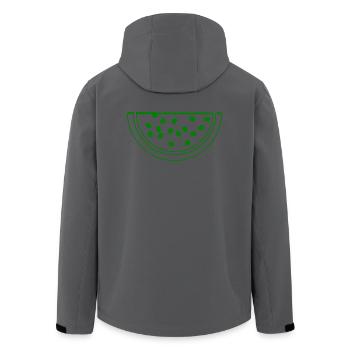 Wassermelone - Recycelte Männer Softshell-Jacke von Stanley/Stella - Anthrazit - Hinten - AI Model Male 185 light (185cm)