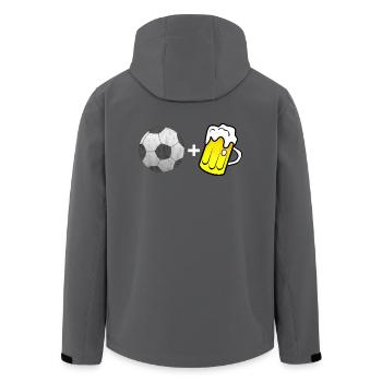 Football and beer - Men’s Recycled Softshell Jacket by Stanley/Stella - anthracite - Back - AI Model Male 185 light (185cm)