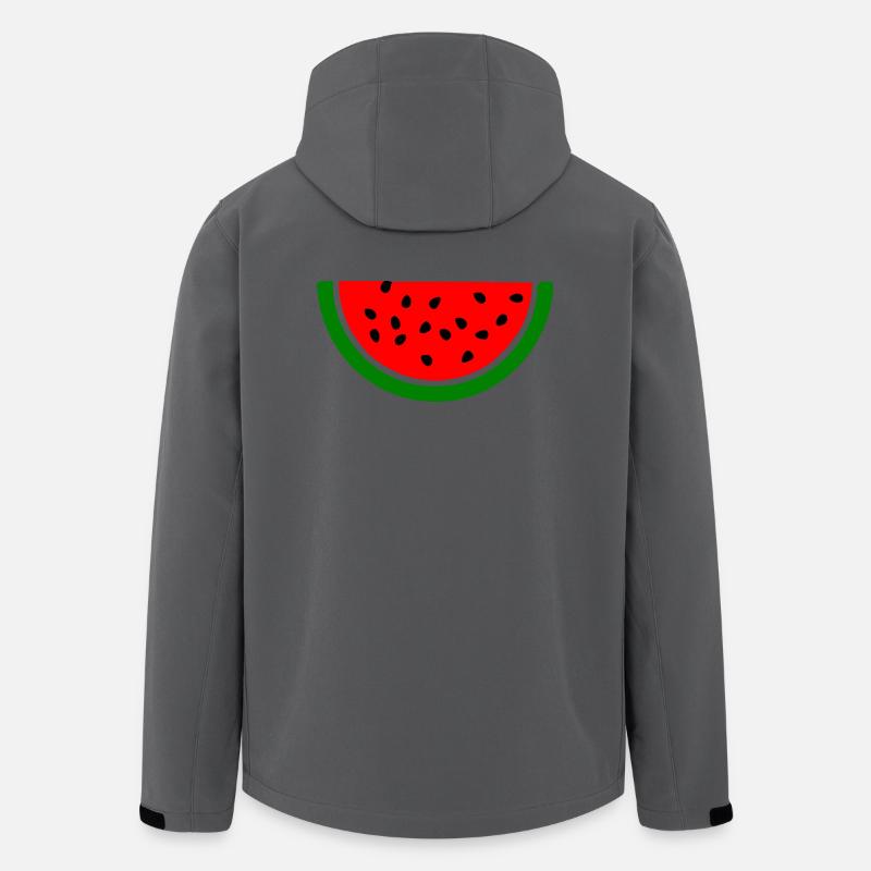 Melon pastèque - Veste softshell homme en polyester recyclé Stanley/Stella - charbon