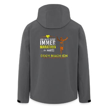 Marathon - Recycelte Männer Softshell-Jacke von Stanley/Stella - Anthrazit - Hinten - AI Model Male 185 light (185cm)