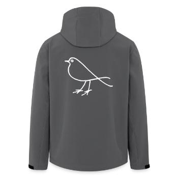 Vogel - Recycelte Männer Softshell-Jacke von Stanley/Stella - Anthrazit - Hinten - AI Model Male 185 light (185cm)