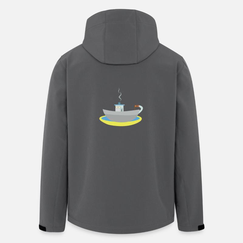 Kaffeetassenschiff - Recycelte Männer Softshell-Jacke von Stanley/Stella - Anthrazit