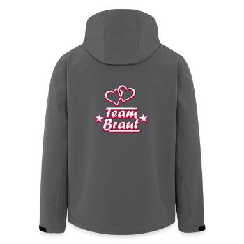Team Braut - Recycelte Männer Softshell-Jacke von Stanley/Stella - Anthrazit - Hinten - AI Model Male 185 light (185cm)