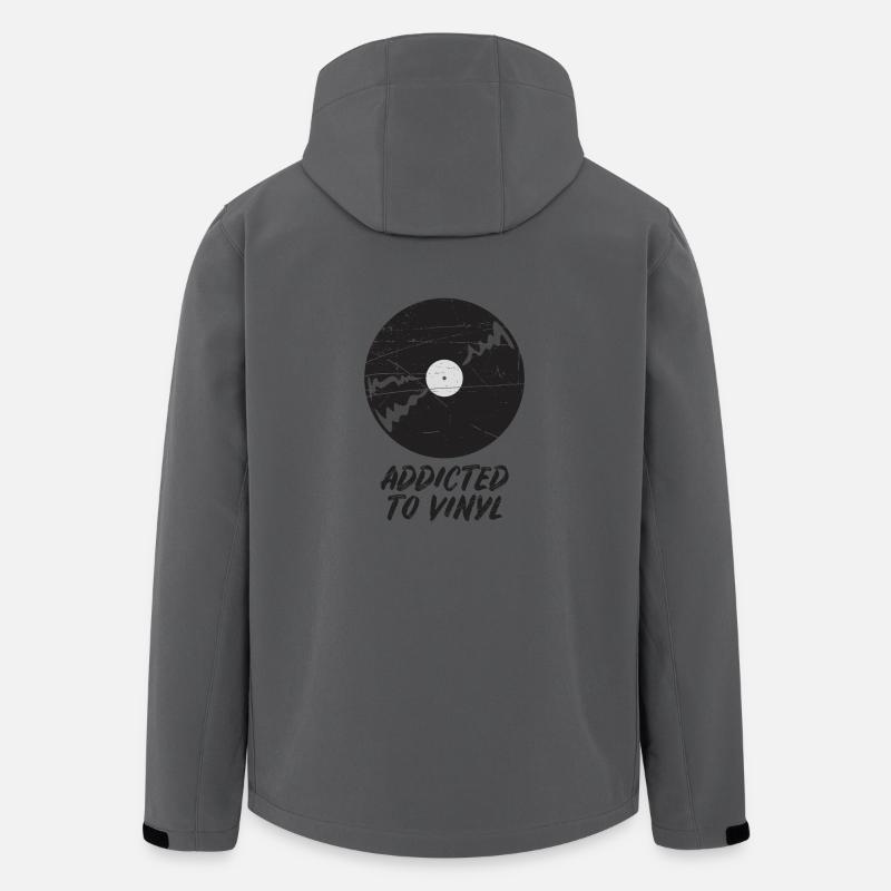 Vinyl - Recycelte Männer Softshell-Jacke von Stanley/Stella - Anthrazit