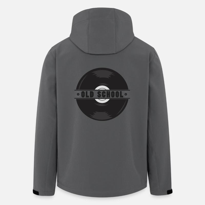 Vinyl Schallplatte Geschenk Musik old school - Recycelte Männer Softshell-Jacke von Stanley/Stella - Anthrazit