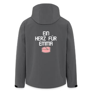 Ein Herz Für Emma Party MDMA Shirt - Recycelte Männer Softshell-Jacke von Stanley/Stella - Anthrazit - Hinten - AI Model Male 185 light (185cm)