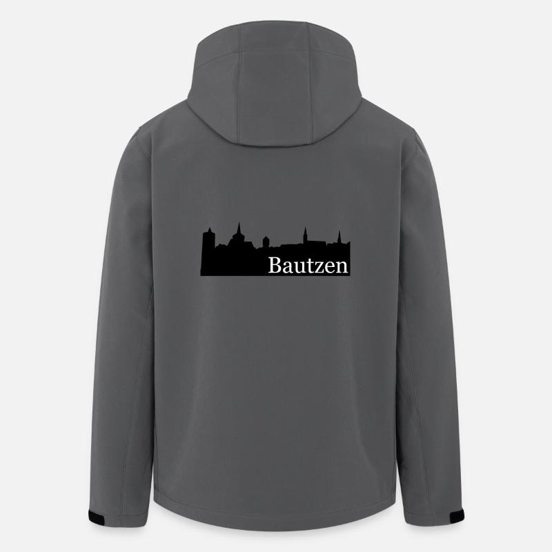 Bautzen Silhouette Skyline - Recycelte Männer Softshell-Jacke von Stanley/Stella - Anthrazit