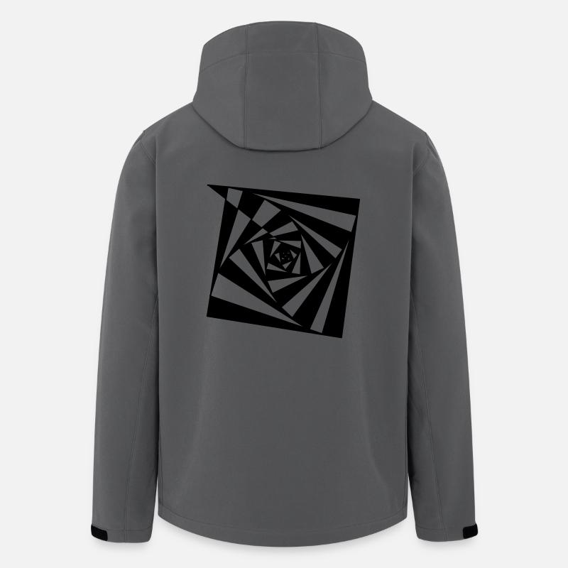 Spiral Tribe psychedelic illusion - Men’s Recycled Softshell Jacket by Stanley/Stella - anthracite