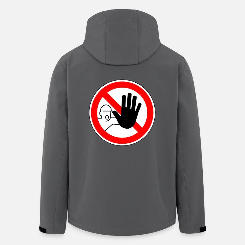Stop kein Zutrit - Recycelte Männer Softshell-Jacke von Stanley/Stella - Anthrazit