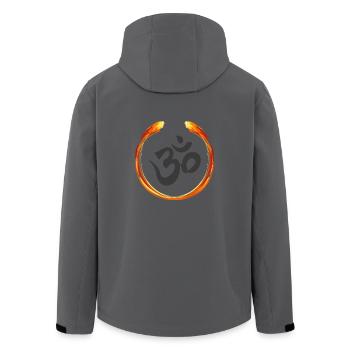 OM Mantra Symbol Meditation Aum Om - Recycelte Männer Softshell-Jacke von Stanley/Stella - Anthrazit - Hinten - AI Model Male 185 light (185cm)