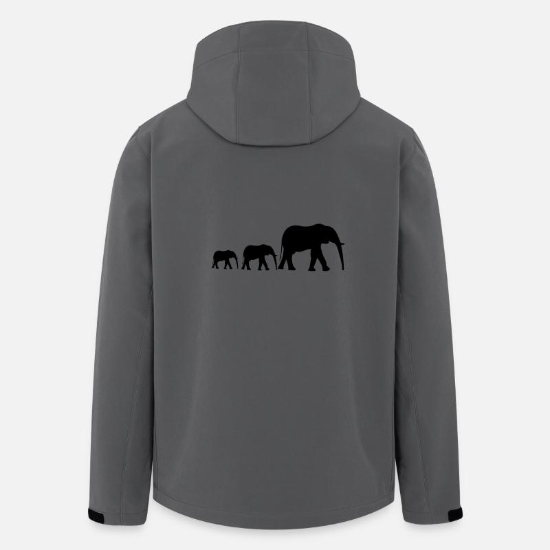 Elefantenfamilie - Recycelte Männer Softshell-Jacke von Stanley/Stella - Anthrazit