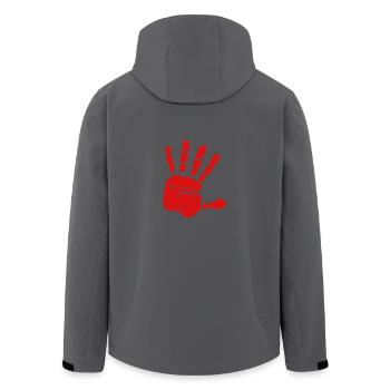 High five! - Recycelte Männer Softshell-Jacke von Stanley/Stella - Anthrazit - Hinten - AI Model Male 185 light (185cm)