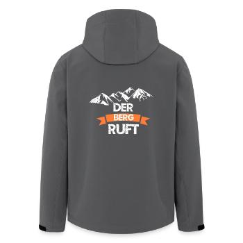 DER BERG RUFT Bergsport Liebe zum Berg Bergwandern - Recycelte Männer Softshell-Jacke von Stanley/Stella - Anthrazit - Hinten - AI Model Male 185 light (185cm)